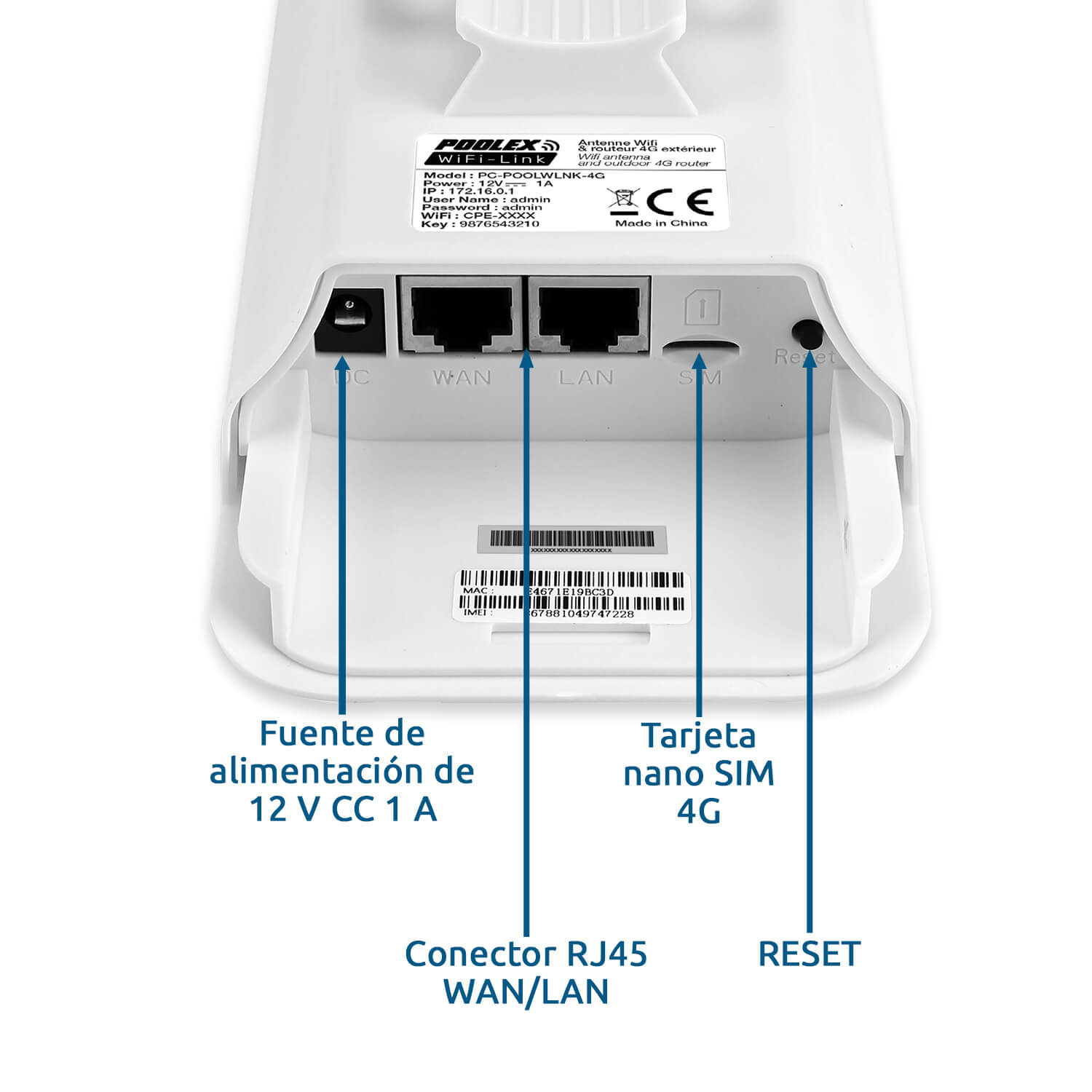 Poolex WiFi-Link connectique